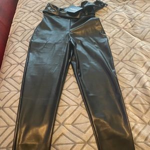 black leather pants